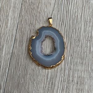 Fun geode rock looking pendant
